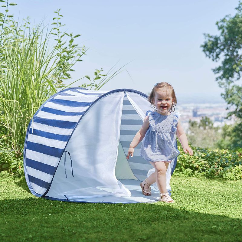 Photo 1 of Babymoov Anti-UV Marine Tent UPF 50+ Sun Protection with Pop Up System for Easy Use & Transport (Summer 2022 Edition), Navy
