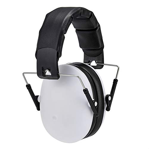 Photo 1 of Amazon Basics Kids Ear-Protection Safety Noise Earmuffs, White
