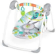 Photo 1 of Bright Starts Rainforest Vibes Portable Compact Baby Swing with TrueSpeed, Toy Bar included, Newborn and up