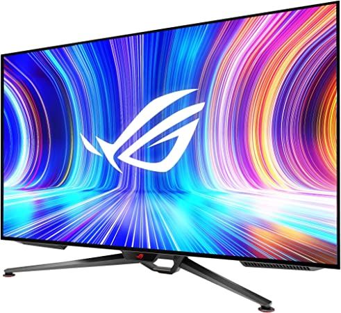 Photo 1 of ASUS ROG Swift 41.5” 4K OLED Gaming Monitor (PG42UQ) - UHD (3840 x 2160), 138Hz, 0.1ms, HDMI2.1, True 10 bit, DCI-P3 98%, G-SYNC Compatible, DisplayPort, USB, Console Ready, Remote Control, Anti-Glare
