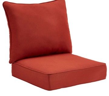 Photo 1 of  4 SEAT CUSHIONS AND 4 LONG BACK CUSHIONS RED