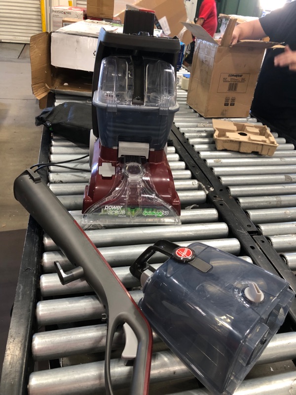 Photo 1 of **DOES NOT POWER ON**Hoover Power Scrub Deluxe Carpet Cleaner Machine, Upright Shampooer, FH50150, Red
