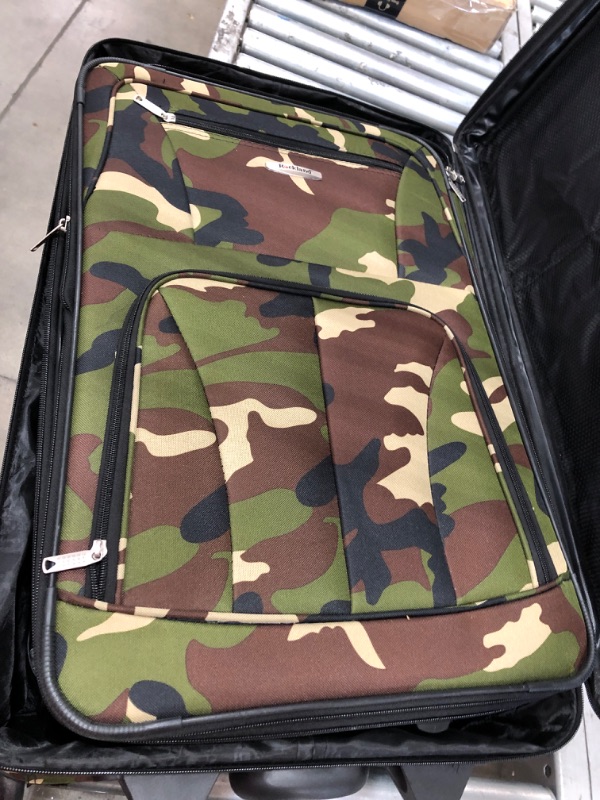 Photo 2 of Rockland Fashion Softside Upright Luggage Set, Camouflage, 4-Piece (14/19)
