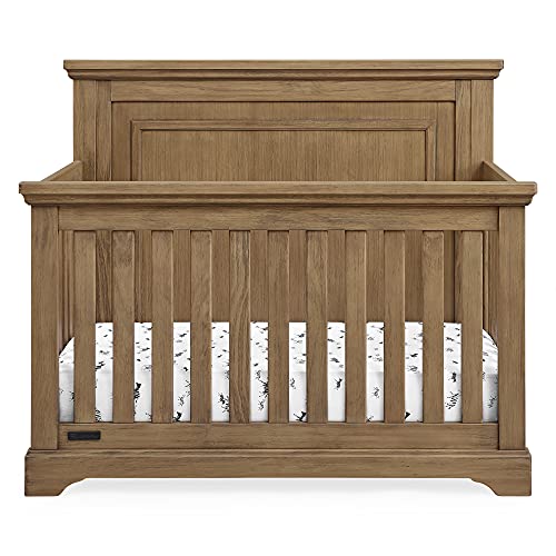 Photo 1 of Delta Children Paloma 4-in-1 Contemporary Wood Convertible Crib in Brown
