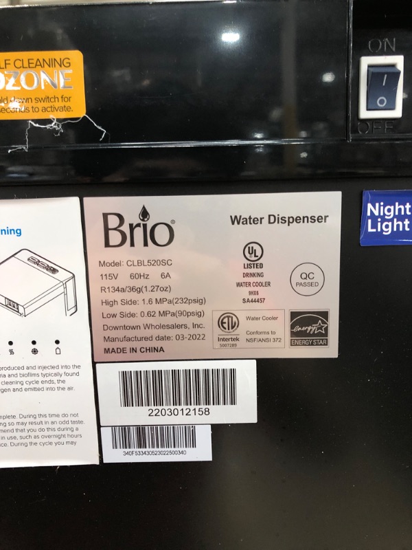 Photo 4 of Brio Self Cleaning Bottom Loading Water Cooler Water Dispenser - Limited Edition