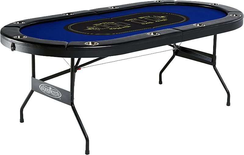 Photo 1 of Barrington 10-Player Poker Table, Blue