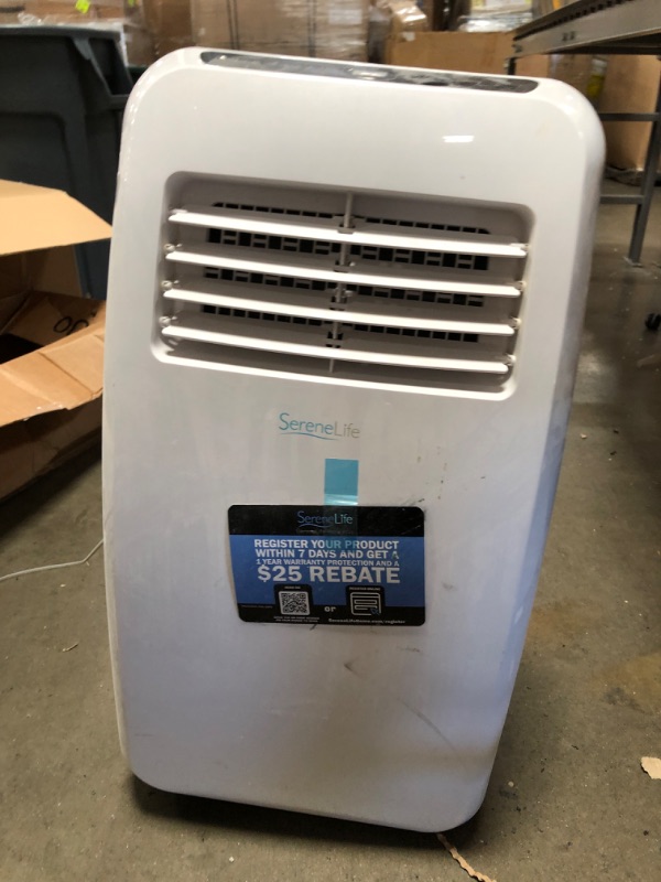 Photo 2 of Portable Electric Air Conditioner Unit - 900W 8000 BTU Power Plug In AC Cold Indoor Room Conditioning System w/ Cooler, Dehumidifier, Fan, Exhaust Hose, Window Seal, Wheels, Remote - SereneLife SLPAC8