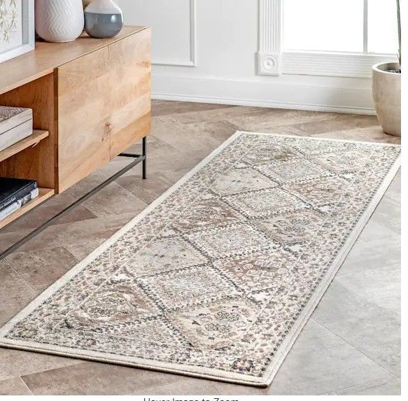 Photo 1 of 
nuLOOM
Vintage Tile Becca Beige 2 ft. 6 in. x 10 ft. Runner Rug