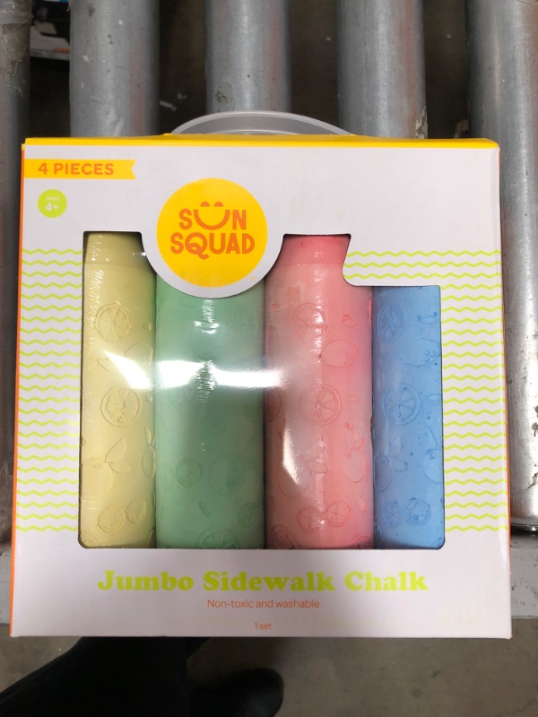 Photo 2 of 4pc Jumbo Sidewalk Chalk - Sun Squad™

