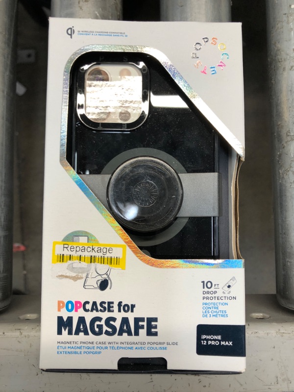 Photo 2 of PopSockets PopCase Apple iPhone /iPhone 12 Pro Max PopGrip Slide Case with MagSafe - Black! 

