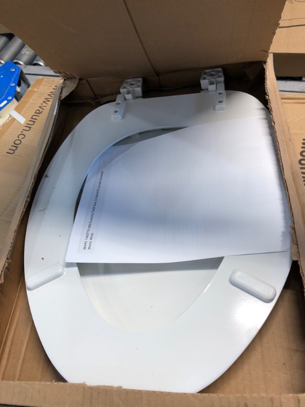 Photo 2 of Bemis 1400TTA Elongated Molded Wood Toilet Seat White