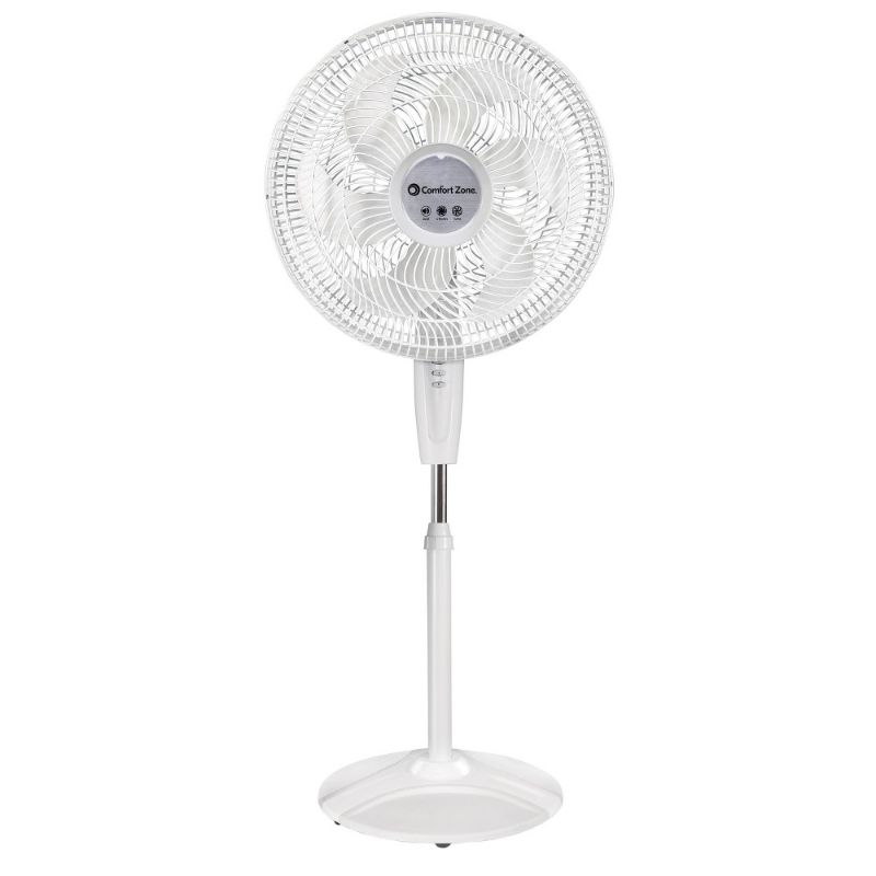 Photo 1 of ***PARTS ONLY*** Comfort Zone 18" Power Curve Oscillating Stand Fan White

