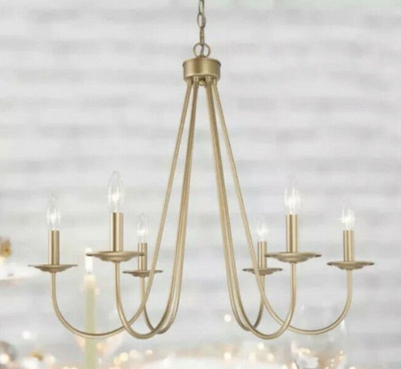 Photo 1 of LNC Modern Farmhouse Gold Chandelier 6-Light Dining Room A03800
