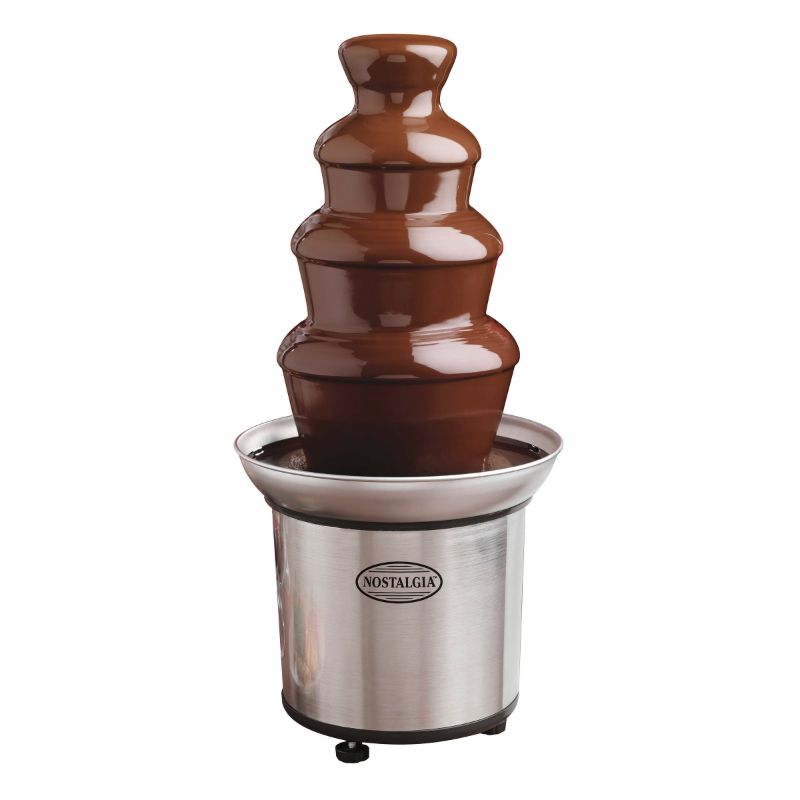 Photo 1 of Nostalgia NCFF986SS 4-Tier 2-Pound Stainless Steel Chocolate Fondue Fountain
