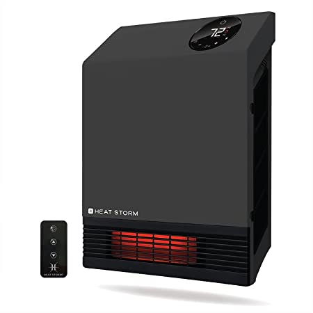 Photo 1 of Heat Storm Wall Gray HS-1000-WX Deluxe Indoor Infrared Space Saving-1000 Watts-Remote Control-Home & Office Heater-Safe to Touch Grill
