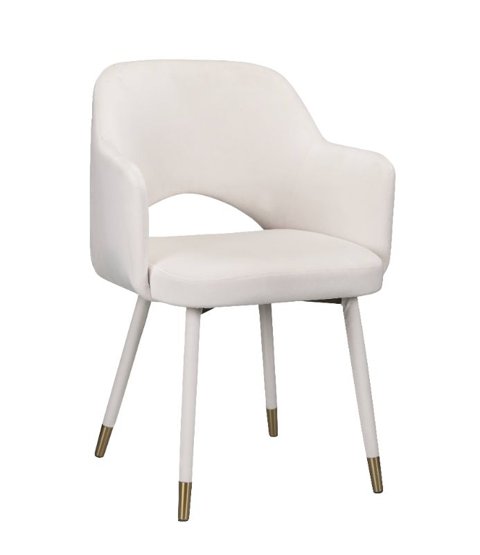 Photo 1 of Acme Furniture Applewood Accent Chair - Cream Velvet and Gold-Tone
