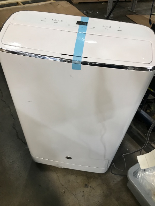 Photo 3 of GE 13,000 BTU Heat/Cool Portable Air Conditioner for Medium Rooms up to 550 sq ft. (9,800 BTU SACC), 4-in-1 with Dehumidify, Fan, Heat Pump and Auto Evaporation, Included Window Installation Kit
