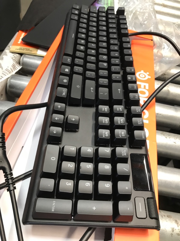 Photo 3 of SteelSeries Apex Pro Mechanical Gaming Keyboard – Adjustable Actuation Switches – World’s Fastest Mechanical Keyboard – OLED Smart Display –
