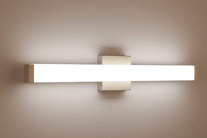 Photo 1 of YHTlaeh Bathroom Vanity Light Brushed Nickel Square LED 24 inch 14W 4000K Natural White Light Wall Bar Lighting Fixtures Over Mirror
