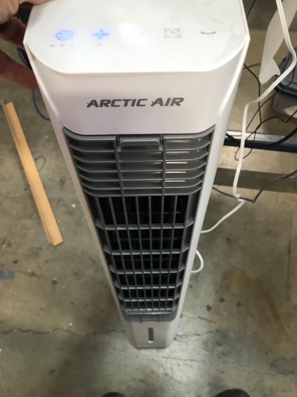 Photo 3 of (DAMAGED MOTOR) Arctic Air Tower 2.0 Evaporative Air Cooler - Large Area Room Cooling, 4 Speed Settings, Quiet Oscillation, Space-Saving, Perfect for Bedroom, Living Room, Office & More
