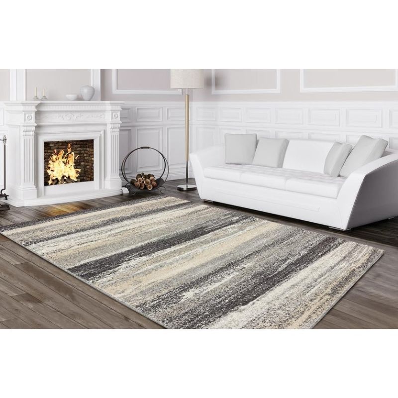 Photo 1 of Luxe Weavers Towerhill Collection Area Rug 7501 Grey 4x5
