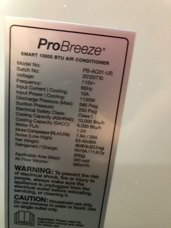 Photo 1 of 10,000 BTU Smart Air Conditioner – Portable with 4-in-1 Function, 300 Sq Ft Coverage, 24 Hour Timer & Window Venting Kit Included
