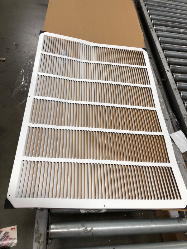 Photo 2 of 24"w X 36"h Steel Return Air Grilles - Sidewall and Ceiling - HVAC Duct Cover - White [Outer Dimensions: 25.75"w X 37.75"h]
