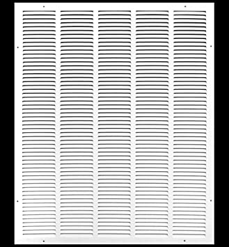 Photo 1 of 24"w X 36"h Steel Return Air Grilles - Sidewall and Ceiling - HVAC Duct Cover - White [Outer Dimensions: 25.75"w X 37.75"h]
