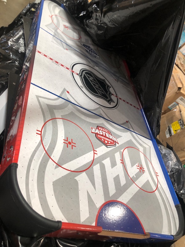 Photo 1 of 48" Mid-Size NHL Rush Indoor Hover Hockey Game Table; Easy Setup, Air-Powered Play with LED Scoring, Black
