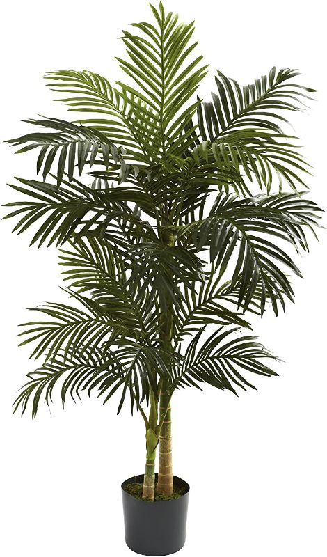 Photo 1 of  Natural 5ft. Golden Cane Palm Artificial Tree, Green
