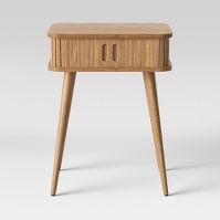 Photo 1 of Adelpha End Table with Sliding Storage Natural - Opalhouse™

