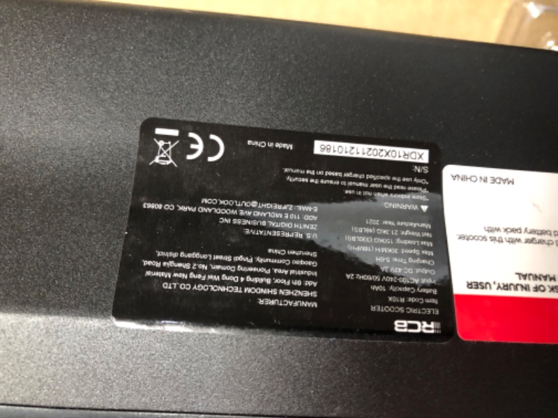 Photo 1 of RCB Electric Scooter for Adults, Front and Rear Double Shock Absorption, 500W Motor, 20 Miles Long Range & Max Speed 18MPH, 10" Inner Honeycomb Tires, e Scooter Folding & Waterproof Certified
