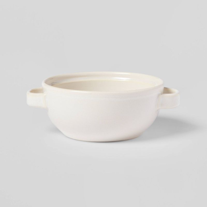 Photo 1 of 4pcks of 13oz Porcelain Woodbridge Soup Bowl with Handles White - Threshold™
