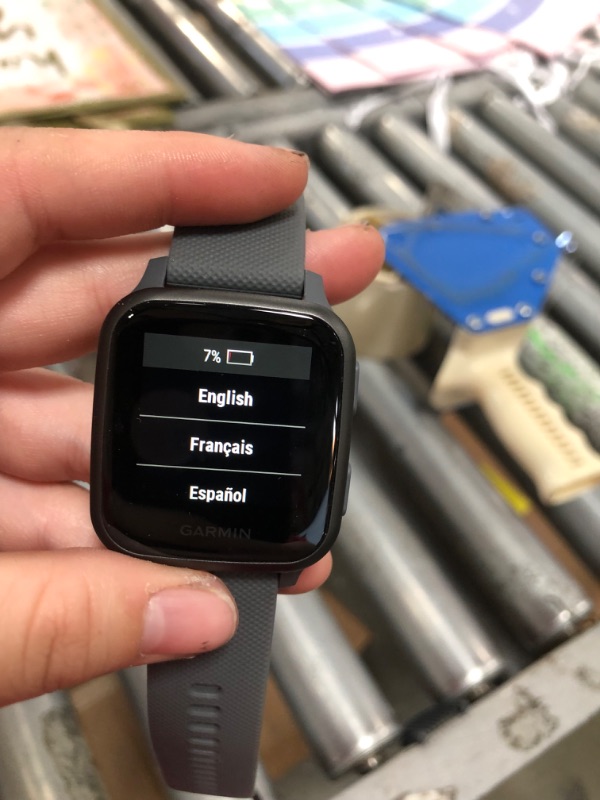 Photo 1 of Unisex Venu Sq Slate Silicone Band Smart Watch 40mm
