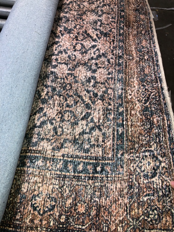 Photo 2 of Amber Lewis x Loloi Billie 6' x 9' Ink and Salmon Area Rug
