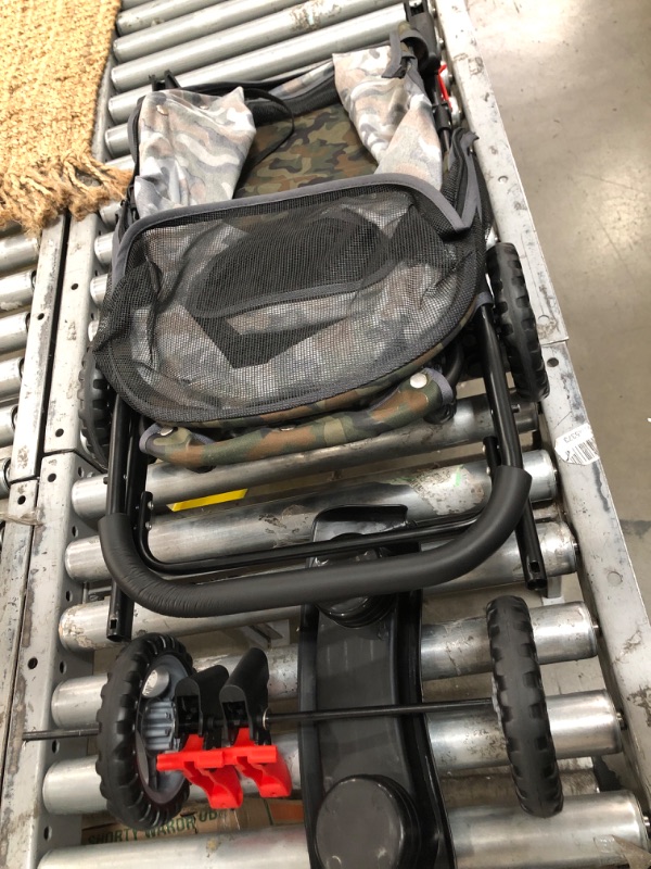 Photo 1 of AmorosO Foldable Pet Stroller - Travel Folding Dog Stroller - Stroller with Polyester Fabric - Swivel Wheels with Locks - Pet Stroller Travel Carriage with Umbrella - Bottom Storage - (Camouflage)
