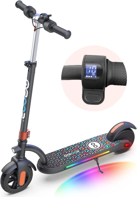 Photo 1 of ***PARTS ONLY*** Gyroor Kids Electric Scooter, with 200W Motor & LED Visible Display, Colorful Lights, Adjustable Speed and Height, 10 Mph & 10 Miles Range Electric Scooter, Electric Scooter for Kids Ages 8-12
