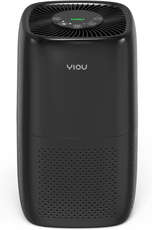 Photo 1 of YIOU Air Purifiers for Home Large Room Up to 547ft²,Smart Air Cleaner with Auto Mode,H13 True HEPA Filter Block Most Dust Smoke Pollen,Quite Home Odor Eliminators for Bedroom,Office,Shiny Black
