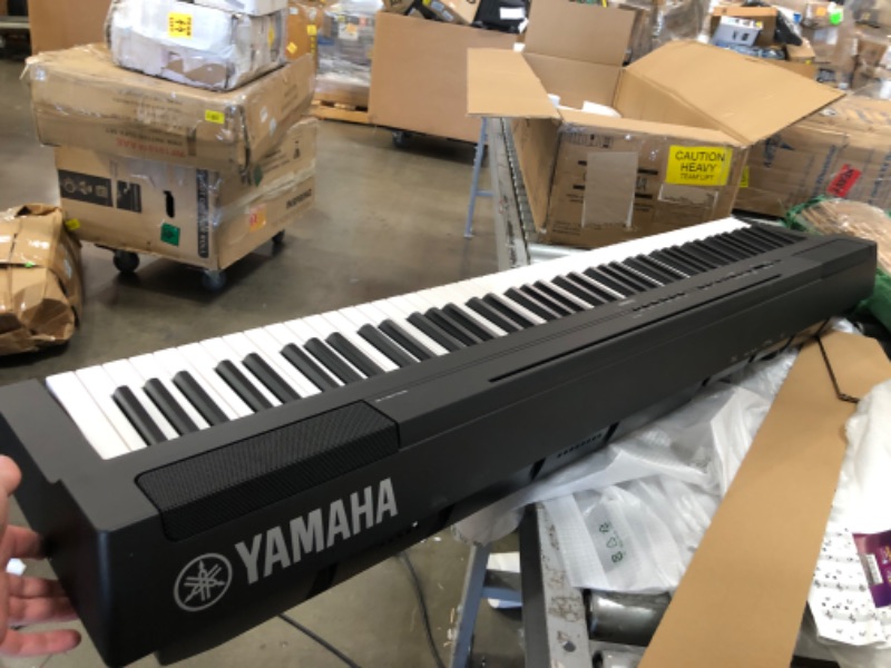 Photo 3 of YAMAHA P125 88-Key Weighted Action Digital Piano with Power Supply and Sustain Pedal, Black (POWERS ON BUT NONFUNCTIONAL. NEEDS REPAIR NO VISIBLE DAMAGE BUT ONLY MAKES NOISE)