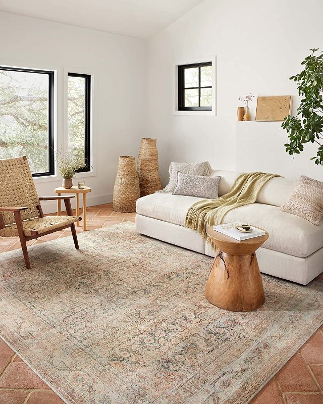 Photo 1 of Adrian Natural and Apricot 7 Ft. 6 in. X 9 Ft. 6 in. Area Rug
