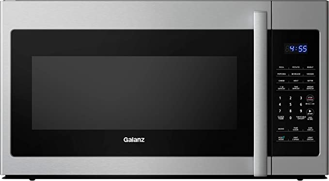 Photo 1 of Galanz GLOMJA17S2B-10 Over-The-Range Microwave, Energy Saving/ECO Mode, 30-second Express Cooking, 9 Auto-cook Programs, 1000W/120Volts, 1.7 Cu.Ft, Stainless Steel
