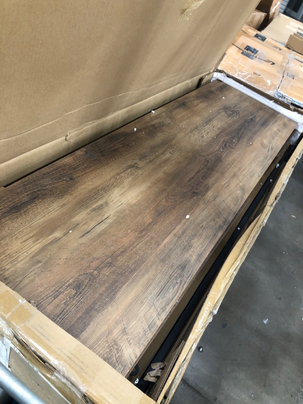 Photo 1 of 52-Inch Urban Industrial TV Stand, One Size , Brown
