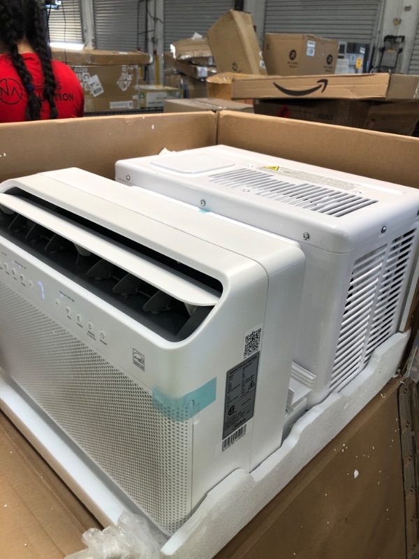 Photo 3 of Midea 8,000 BTU U-Shaped Smart Inverter Window Air Conditioner–Cools up to 350 Sq. Ft., Ultra Quiet with Open Window Flexibility, Works with Alexa/Google Assistant, 35% Energy Savings, Remote Control
