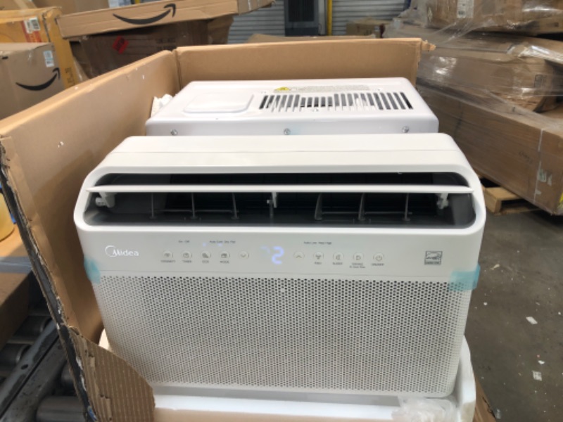 Photo 2 of Midea 8,000 BTU U-Shaped Smart Inverter Window Air Conditioner–Cools up to 350 Sq. Ft., Ultra Quiet with Open Window Flexibility, Works with Alexa/Google Assistant, 35% Energy Savings, Remote Control
