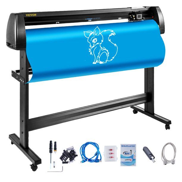 Photo 1 of VEVOR 53 inch Vinyl Cutter,1350mm Cutting Plotter,LCD Display Vinyl Cutter Plotter Vinyl Plotter Cutter Machine Signmaster Software Sign Making Machine with Stand PC ONLY
