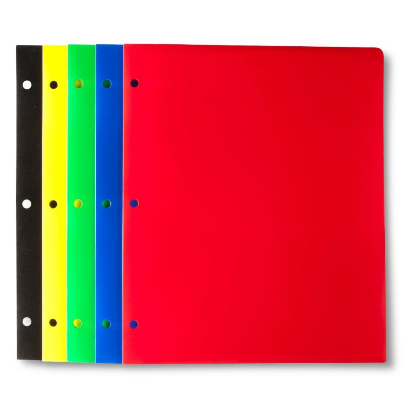 Photo 1 of 9PK-5pk 2 Pocket Plastic Folders - up&up
