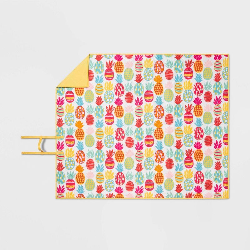 Photo 1 of 72" X 60" Pineapples Printed Picnic Blanket - Sun Squad™
