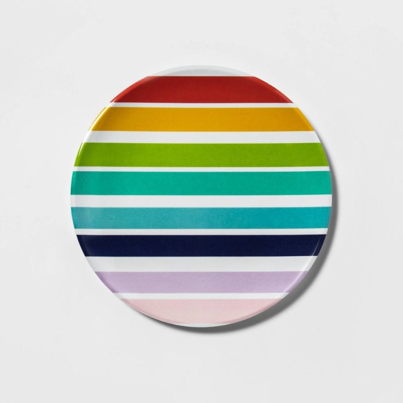 Photo 1 of 5PK-10" Melamine Rainbow Cabana Dinner Plate - Sun Squad™
