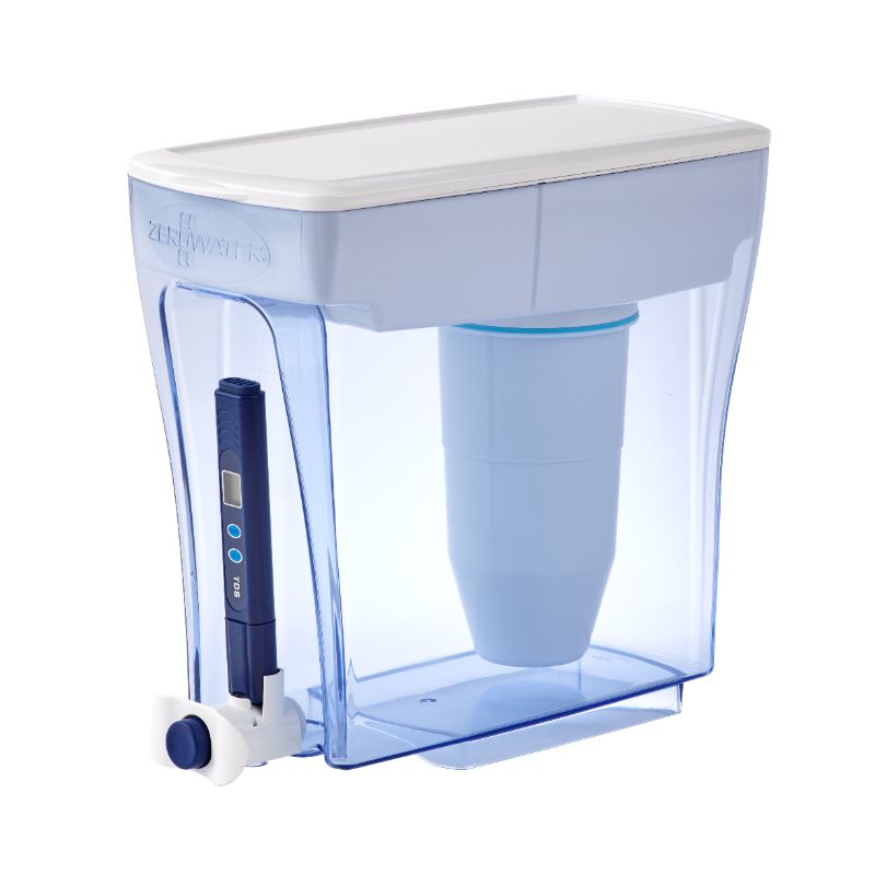 Photo 1 of 4934204 Ready-Pour 160 Oz Blue Water Filtration Pitcher
