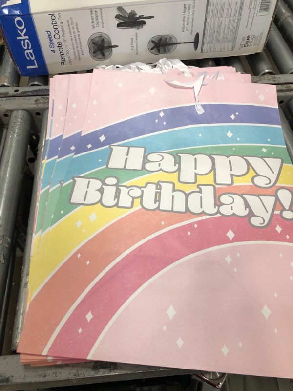 Photo 2 of 3PK-Colossal 'Happy Birthday' Rainbow Gift Bag - Spritz
